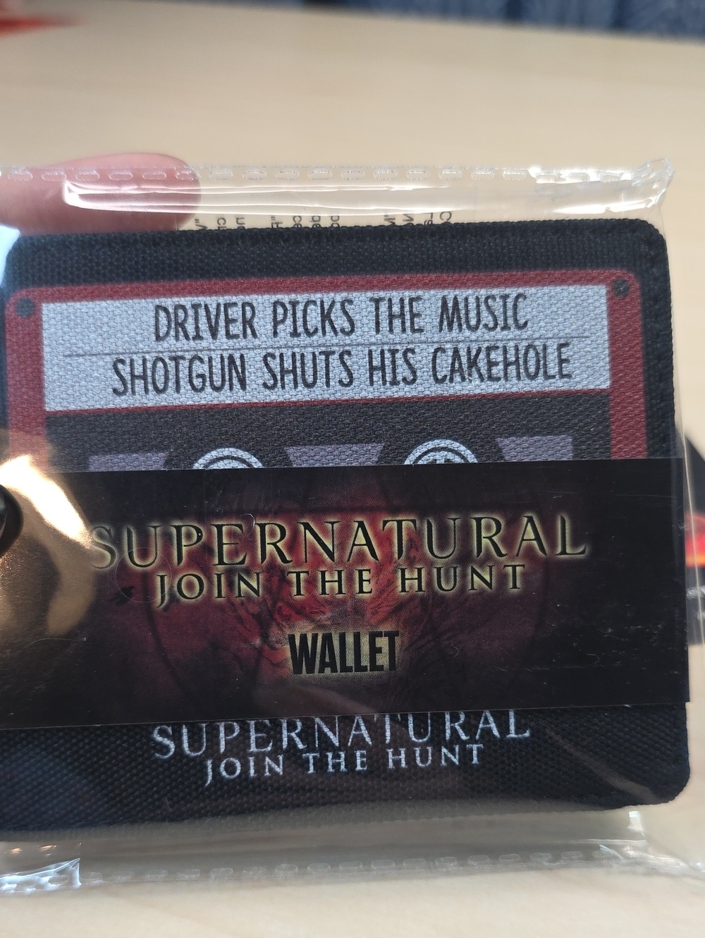 Supernatural Humor Wallet Featuring “Driver Picks The Music” NWT